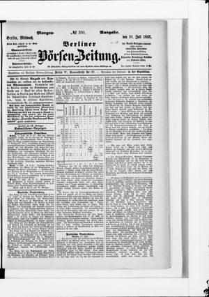 Berliner Börsen-Zeitung vom 18.07.1883