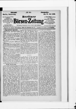 Berliner Börsen-Zeitung vom 19.07.1883