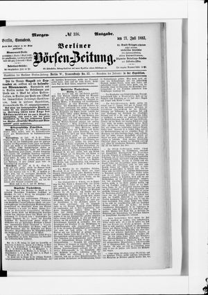 Berliner Börsen-Zeitung on Jul 21, 1883