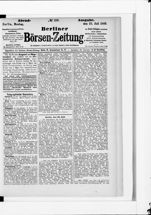 Berliner Börsen-Zeitung vom 23.07.1883