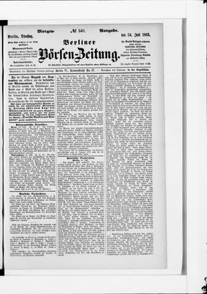 Berliner Börsen-Zeitung on Jul 24, 1883