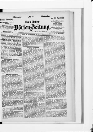 Berliner Börsen-Zeitung vom 26.07.1883