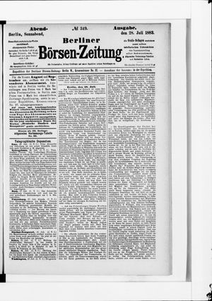 Berliner Börsen-Zeitung vom 28.07.1883