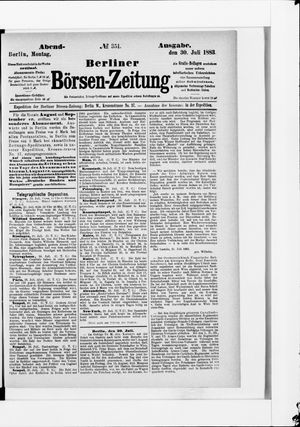 Berliner Börsen-Zeitung on Jul 30, 1883