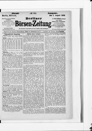 Berliner Börsen-Zeitung vom 01.08.1883