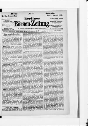 Berliner Börsen-Zeitung on Aug 2, 1883