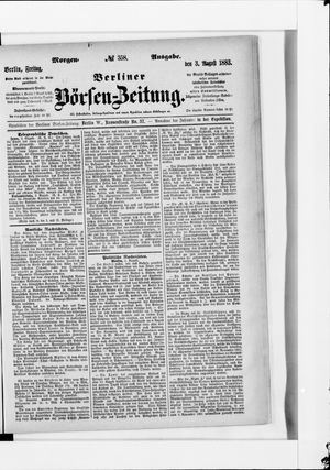 Berliner Börsen-Zeitung vom 03.08.1883