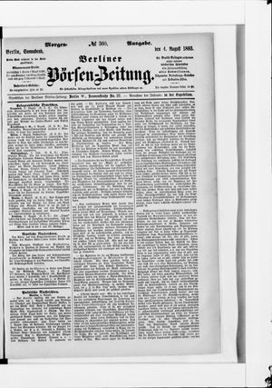 Berliner Börsen-Zeitung vom 04.08.1883