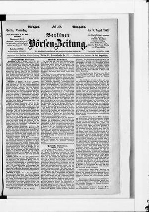 Berliner Börsen-Zeitung on Aug 9, 1883