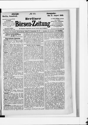 Berliner Börsen-Zeitung on Aug 11, 1883