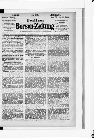 Berliner Börsen-Zeitung on Aug 20, 1883