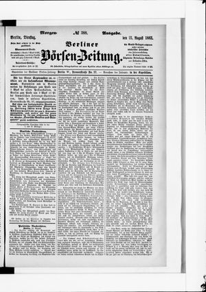 Berliner Börsen-Zeitung vom 21.08.1883