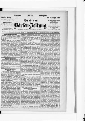 Berliner Börsen-Zeitung on Aug 24, 1883