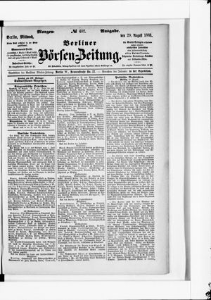 Berliner Börsen-Zeitung vom 29.08.1883