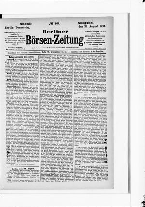 Berliner Börsen-Zeitung vom 30.08.1883