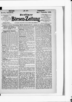 Berliner Börsen-Zeitung on Sep 1, 1883