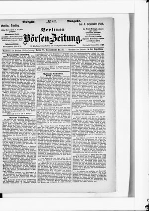 Berliner Börsen-Zeitung vom 04.09.1883