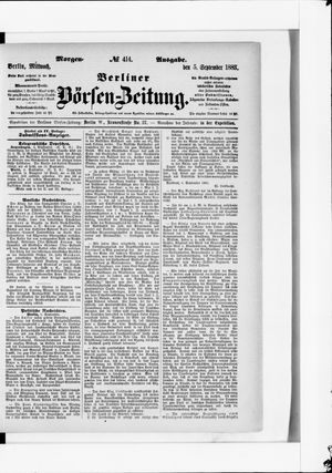 Berliner Börsen-Zeitung vom 05.09.1883
