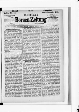 Berliner Börsen-Zeitung vom 05.09.1883
