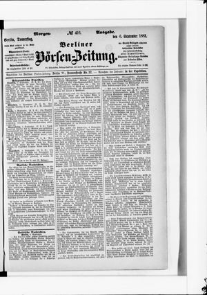 Berliner Börsen-Zeitung vom 06.09.1883