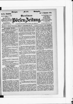 Berliner Börsen-Zeitung vom 08.09.1883