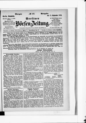 Berliner Börsen-Zeitung on Sep 15, 1883
