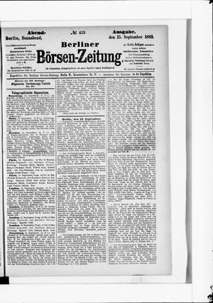 Berliner Börsen-Zeitung vom 15.09.1883