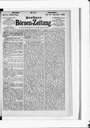 Berliner Börsen-Zeitung vom 20.09.1883