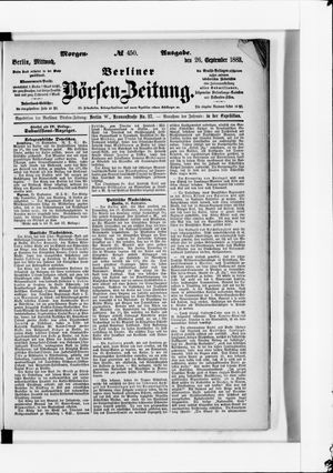 Berliner Börsen-Zeitung vom 26.09.1883