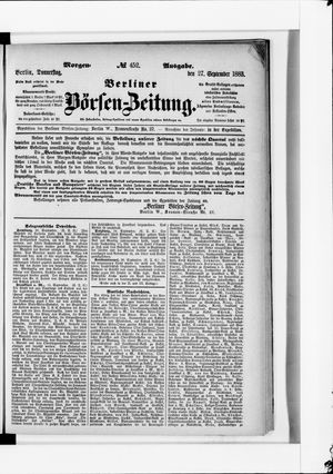 Berliner Börsen-Zeitung vom 27.09.1883