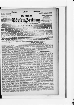 Berliner Börsen-Zeitung vom 29.09.1883