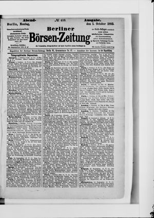 Berliner Börsen-Zeitung vom 01.10.1883