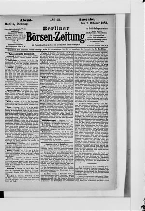 Berliner Börsen-Zeitung vom 02.10.1883