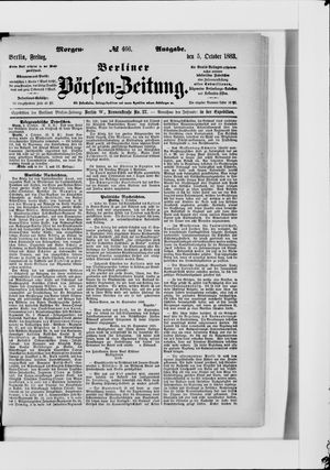 Berliner Börsen-Zeitung vom 05.10.1883