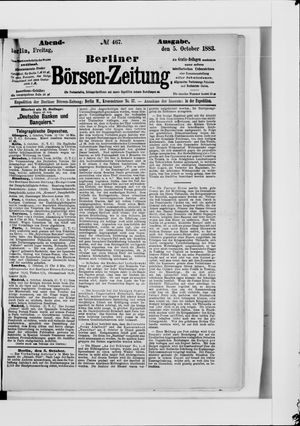Berliner Börsen-Zeitung on Oct 5, 1883