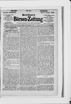 Berliner Börsen-Zeitung on Oct 6, 1883