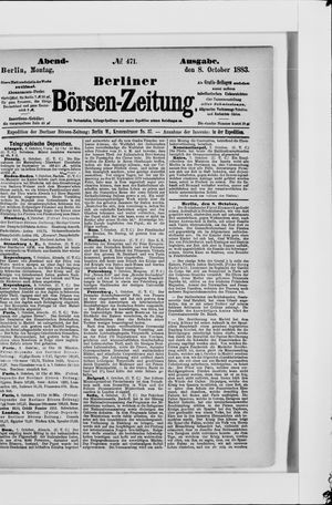 Berliner Börsen-Zeitung vom 08.10.1883