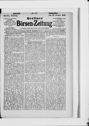 Berliner Börsen-Zeitung vom 23.10.1883