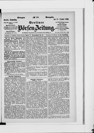 Berliner Börsen-Zeitung on Oct 25, 1883