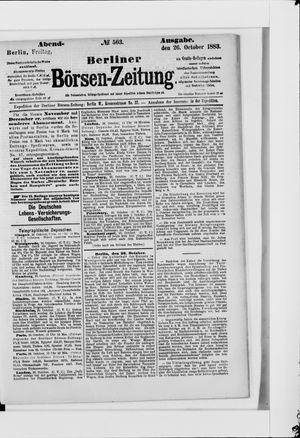 Berliner Börsen-Zeitung vom 26.10.1883