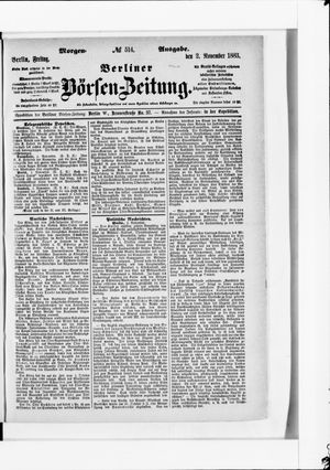 Berliner Börsen-Zeitung on Nov 2, 1883