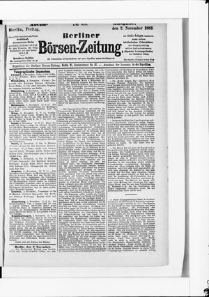 Berliner Börsen-Zeitung on Nov 2, 1883