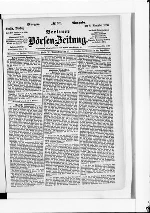 Berliner Börsen-Zeitung vom 06.11.1883