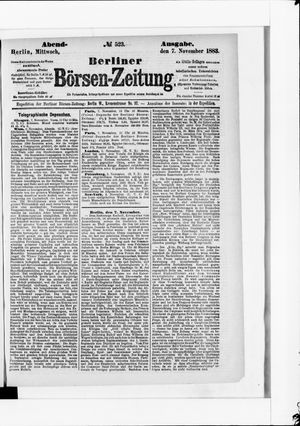 Berliner Börsen-Zeitung on Nov 7, 1883