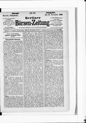 Berliner Börsen-Zeitung on Nov 10, 1883