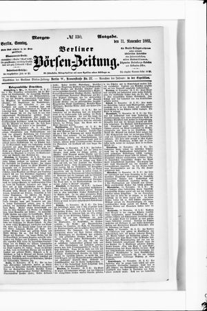Berliner Börsen-Zeitung vom 11.11.1883