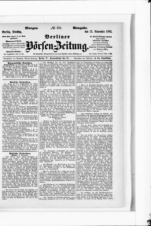 Berliner Börsen-Zeitung vom 13.11.1883