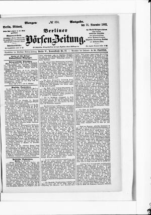 Berliner Börsen-Zeitung vom 14.11.1883