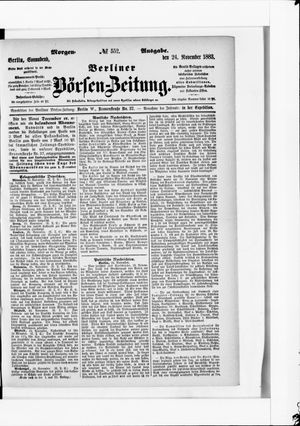 Berliner Börsen-Zeitung vom 24.11.1883