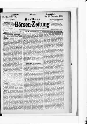 Berliner Börsen-Zeitung on Nov 28, 1883
